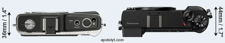 Compare E-P2 versus GX80 top