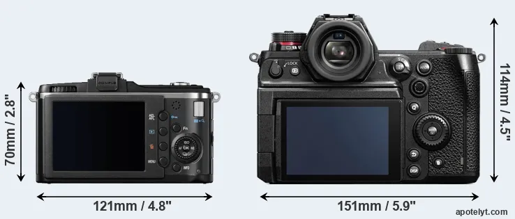 Comparison E-P2 or S1H rear