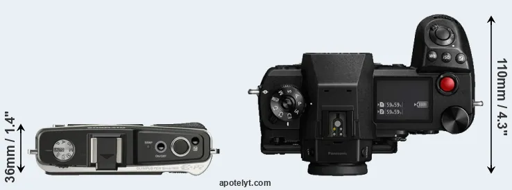 Compare E-P2 versus S1H top