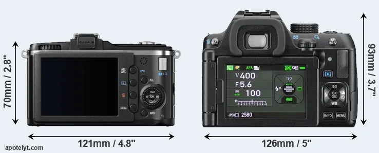 Comparison E-P2 or K-70 rear