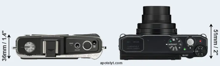 Compare E-P2 versus MX-1 top