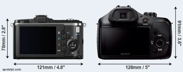 Comparison E-P2 or A3000 rear