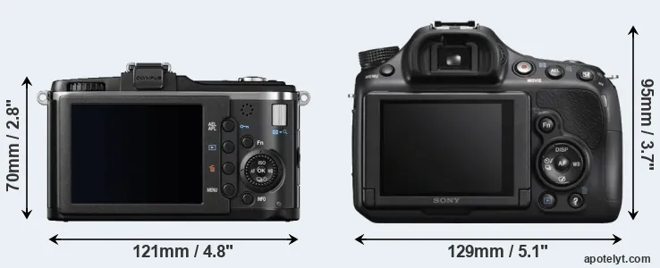 Comparison E-P2 or A58 rear