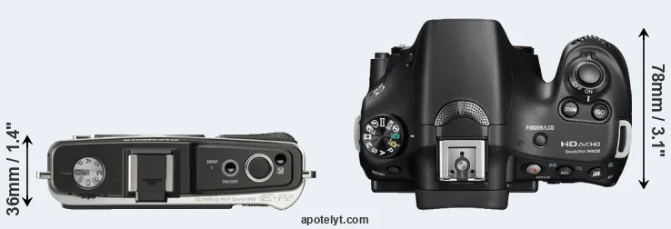 Compare E-P2 versus A58 top