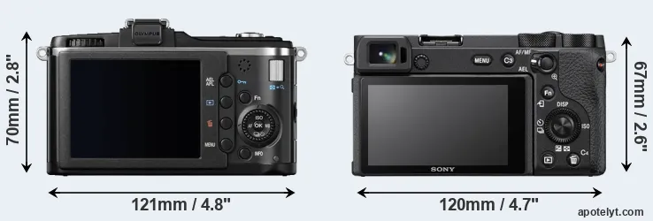 Comparison E-P2 or A6600 rear