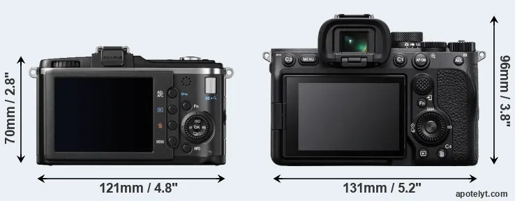 Comparison E-P2 or A7 IV rear