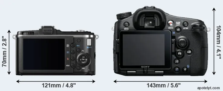 Comparison E-P2 or A77 rear