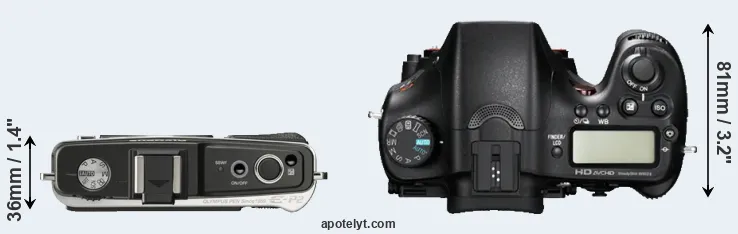 Compare E-P2 versus A77 top
