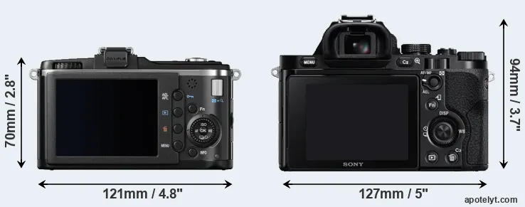 Comparison E-P2 or A7R rear