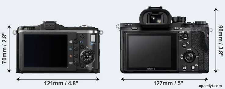 Comparison E-P2 or A7S II rear