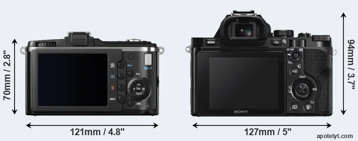 Comparison E-P2 or A7S rear