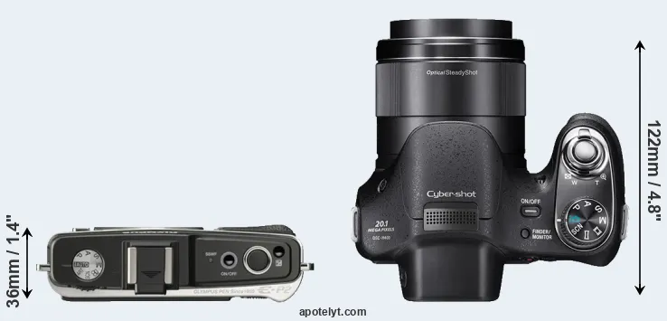 Compare E-P2 versus H400 top