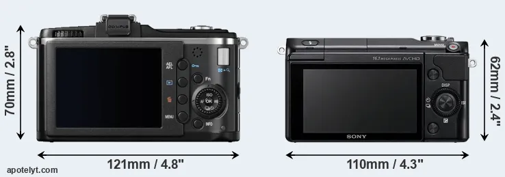 Comparison E-P2 or NEX-3N rear