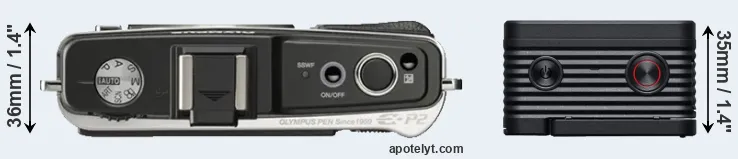 Compare E-P2 versus RX0 II top