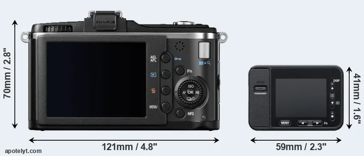 Comparison E-P2 or RX0 rear