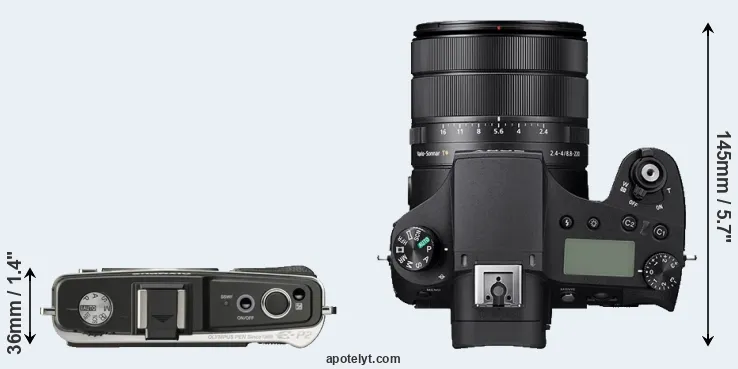 Compare E-P2 versus RX10 IV top