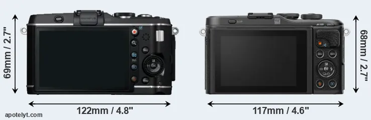 Comparison E-P3 or E-PL10 rear