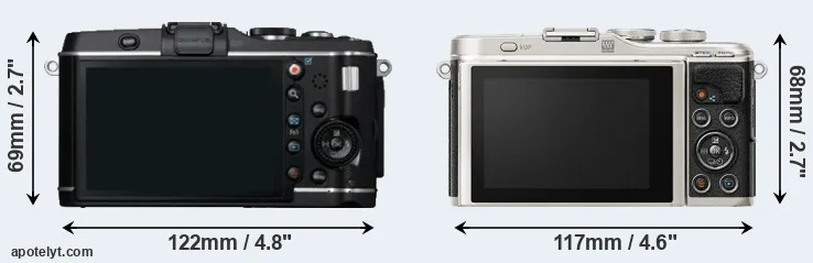 Comparison E-P3 or E-PL9 rear
