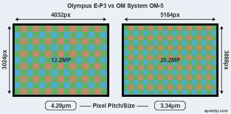 E-P3 versus OM-5 MP
