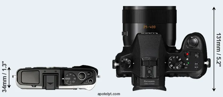 Compare E-P3 versus FZ1000 top