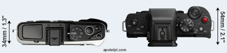 Compare E-P3 versus G100 top