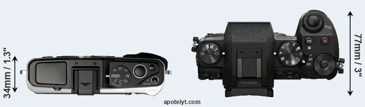 Compare E-P3 versus G7 top