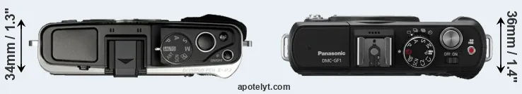 Compare E-P3 versus GF1 top