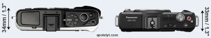 Compare E-P3 versus GF2 top