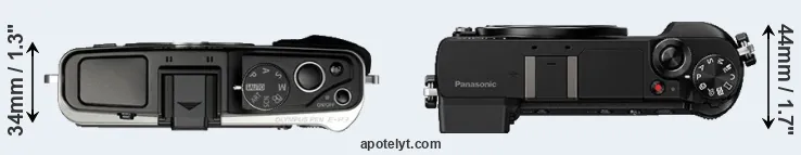 Compare E-P3 versus GX80 top