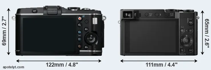 Comparison E-P3 or TZ100 rear