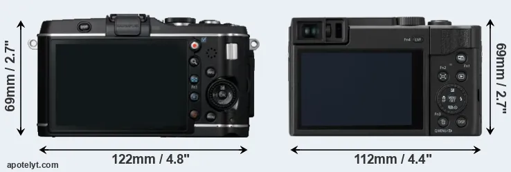 Comparison E-P3 or ZS80 rear