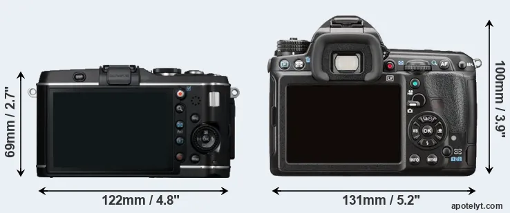 Comparison E-P3 or K-3 II rear