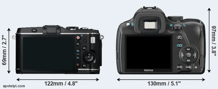 Comparison E-P3 or K-50 rear
