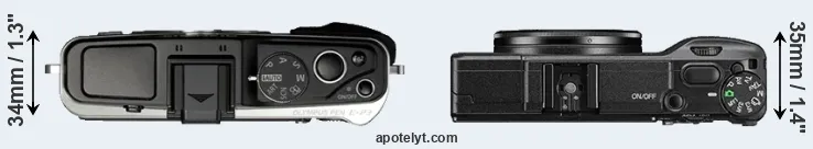 Compare E-P3 versus GR II top