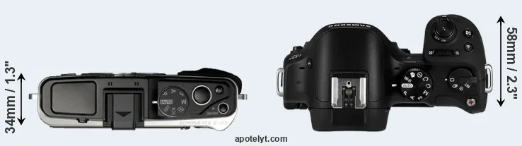 Compare E-P3 versus NX30 top