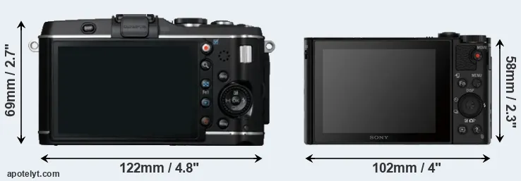 Comparison E-P3 or HX80 rear