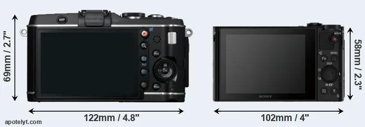 Comparison E-P3 or HX90V rear