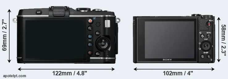 Comparison E-P3 or HX99 rear