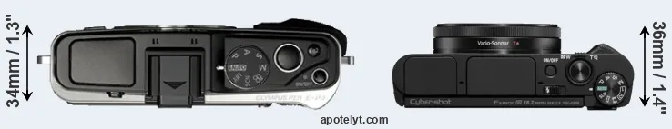 Compare E-P3 versus HX99 top