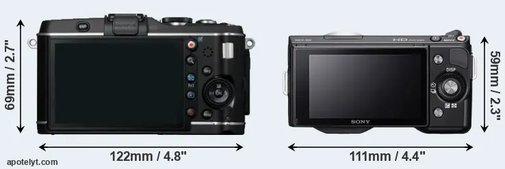 Comparison E-P3 or NEX-5N rear