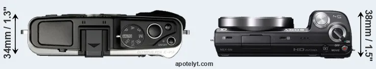Compare E-P3 versus NEX-5N top