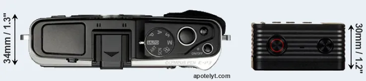 Compare E-P3 versus RX0 top