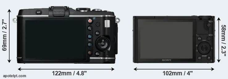 Comparison E-P3 or RX100 rear