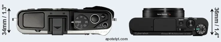 Compare E-P3 versus WX800 top