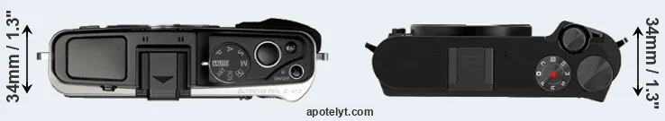 Compare E-P3 versus M1 top