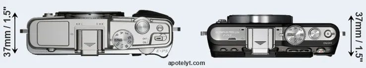 Compare E-P5 versus E-PL3 top