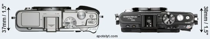 Compare E-P5 versus E-PL5 top