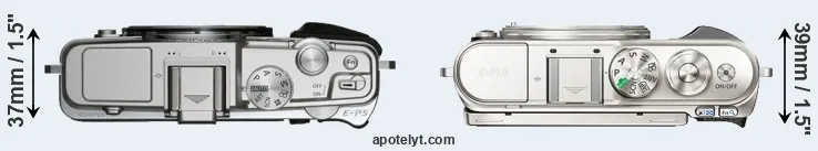 Compare E-P5 versus E-PL9 top