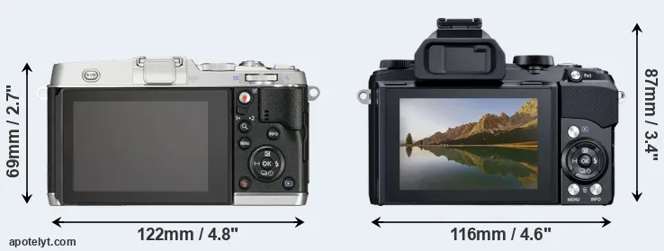 Comparison E-P5 or Stylus 1 rear