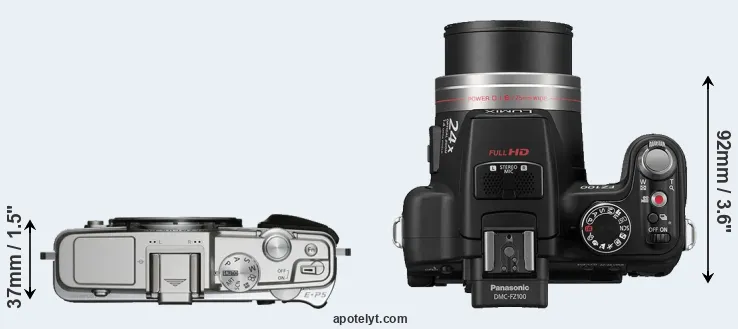 Compare E-P5 versus FZ100 top